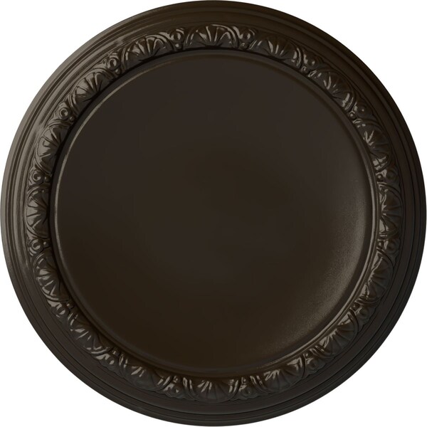 Ekena Millwork Carlsbad Ceiling Medallion (Fits Canopies up to 14 1/4"), 19 1/2"OD x 1 3/4"P, Stone Hearth CM19CASHF - main